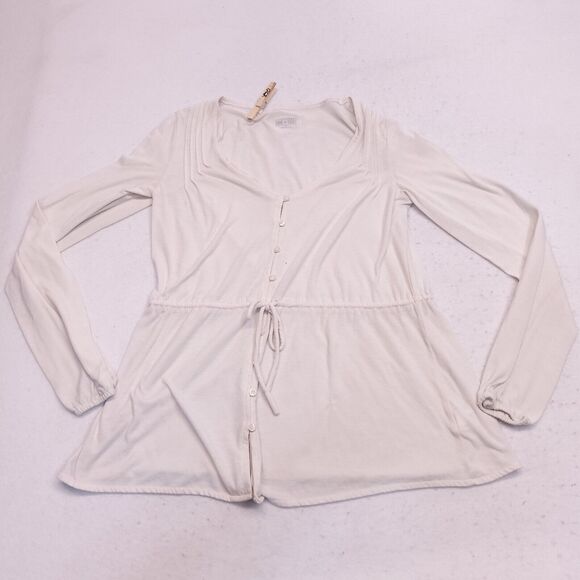 Converse One Star Button Up Long Sleeve Shirt Womens Size Small Small S White - Picture 2 of 8